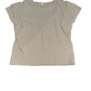All Row Cotton Casual Beige Women's Top Size Small
